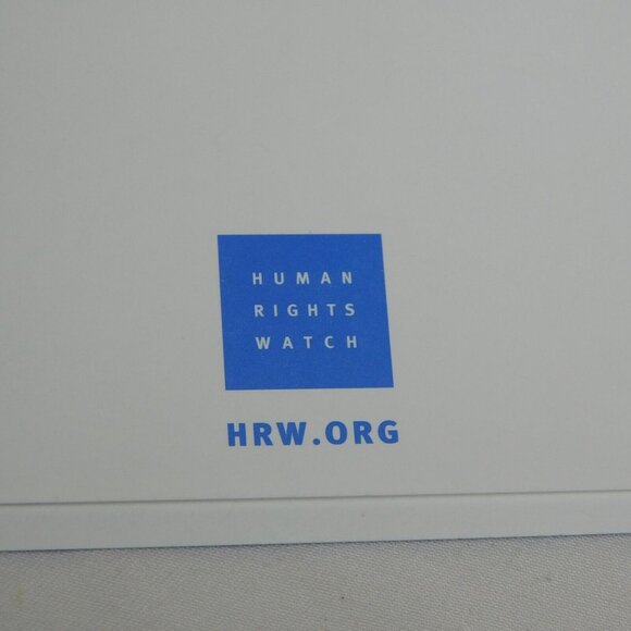 Lot of 4 Blank Note Cards Human Rights Watch HRW Hope Thank You Blue White Env - Picture 5 of 8
